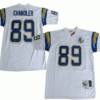 San Diego Chargers #89 Wes Chandler White Throwback Jersey