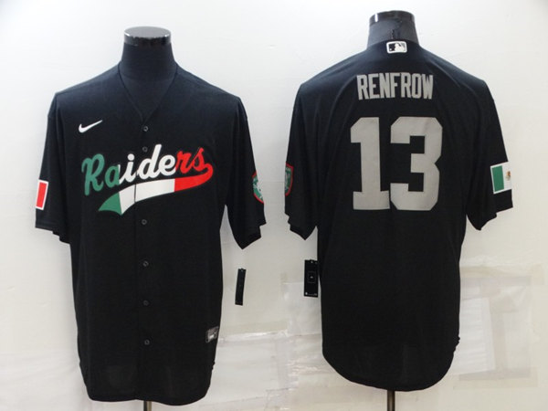 Men’s Las Vegas Raiders #13 Hunter Renfrow Black Mexico Stitched Jersey