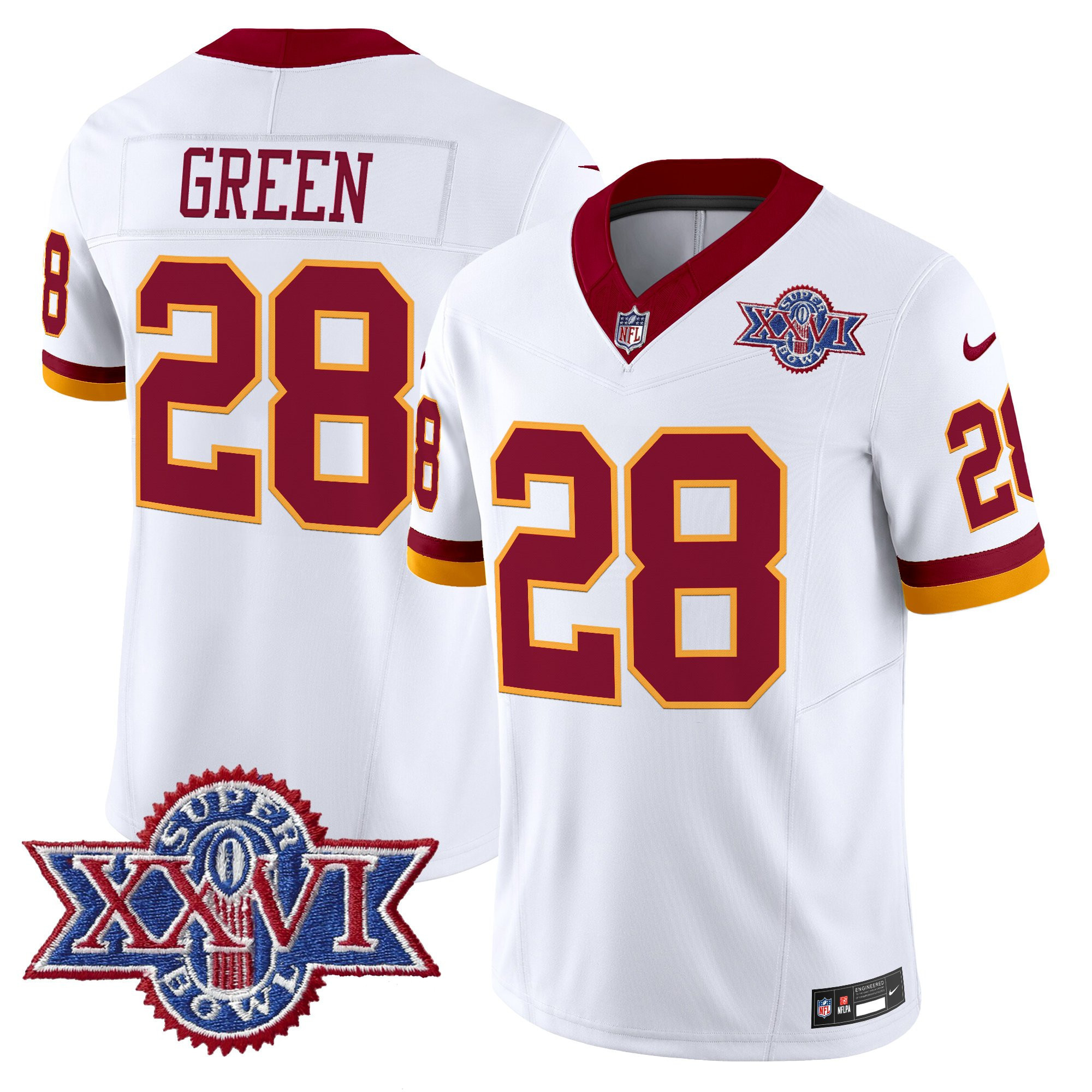 Washington Commanders Throwback 1992 Super Bowl XXVI Patch Vapor Limited Jersey – All Stitched Men Darrell Green Jersey