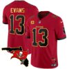Men’s Buccaneers Florida Patch Gold Trim Vapor Jersey – All Stitched – Red – Mike Evans