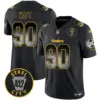 Mens Pittsburgh Steelers Arch Smoke 412 Patch Vapor Limited Jersey Tjwatt Jersey Black