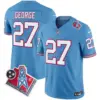 Mens Tennessee Titans 1997 Throwback Limited Vapor Limited Jersey Eddie George Jersey Light Blue
