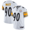 Nike Pittsburgh Steelers #90 T. J. Watt White Men’s Stitched NFL Vapor Untouchable Limited Jersey