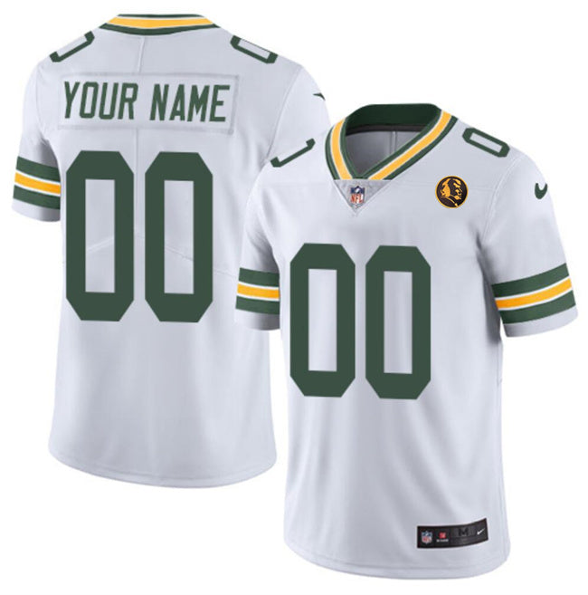Green Bay Packers Active Player Custom White With John Madden Patch Vapor Limited Stitched Football Jersey