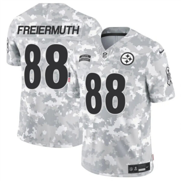 Pittsburgh Steelers #88 Pat Freiermuth 2024 FUSE Arctic Camo Salute To Service Limited Football Stitched Jersey