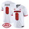 Men’s Louisville Cardinals 2024 Vapor Limited Jersey – All Stitched – White – Lamar Jackson