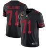 Men’s San Francisco 49ers #71 Trent Williams Black With C Patch Vapor Untouchable Limited Stitched Football Jersey
