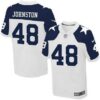 Men’s Dallas Cowboys #48 Daryl Johnston White Thanksgiving Retired Player NFL Nike Elite Jersey