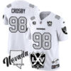 Men’s Raiders 2025 Vapor Limited Jersey – 65th Anniversary – All Stitched White Maxx Crosby Jersey