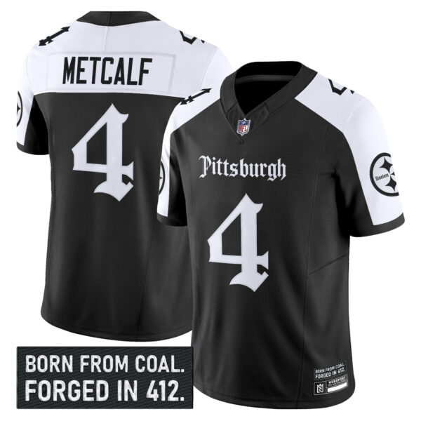 Men’s Pittsburgh Steelers ‘Gothic Steel City Edition’ Vapor Limited Jersey – All Stitched Alternate DK Metcalf Jersey