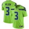Nike Seattle Seahawks #3 Russell Wilson Green Men’s Stitched NFL Limited Rush Jersey