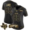 Women’s Cowboys 2023 NFC East Champions Patch Gold Vapor Jersey – All Stitched – Black Gold – CeeDee Lamb