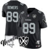 Men’s Raiders 2025 Vapor Limited Jersey – 65th Anniversary – All Stitched Black Brock Bowers Jersey