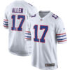 Josh Allen Buffalo Bills Youth Game Jersey – White