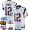 Tom Brady New England Patriots Jersey – 6x SB Champions Patch Men White Jersey