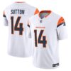 Men’s Denver Broncos 2024 Vapor Limited Jersey – All Stitched – White – Courtland Sutton
