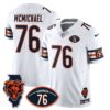 Chicago Bears Honor Steve McMichael Jersey – All Stitched – White – Steve McMichael – 76 Jersey