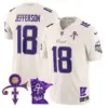 Mens Minnesota Vikings 2024 Prince Vapor Limited Jersey V2 Justin Jefferson Jersey Cream