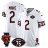 Chicago Bears Honor Steve McMichael Jersey – All Stitched – White – DJ Moore – 2 Jersey