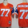 Denver Broncos #77 Karl Mecklenburg Orange 75TH Throwback Jersey