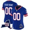 Giants New York State Map Patch Limited Custom Jersey V2 – All Stitched – Women – Royal