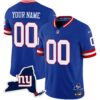 Giants New York State Map Patch Limited Custom Jersey V2 – All Stitched – Men – Royal