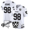 Men’s Raiders 2025 Vapor Limited Jersey – 65th Anniversary – All Stitched White Limited Maxx Crosby Jersey