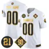 Men’s Washington Commanders 90Th Sean Taylor Patch Gold Vapor Limited Custom Jersey White