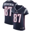 Men’s Nike New England Patriots #87 Rob Gronkowski Navy Blue Team Color Stitched NFL Vapor Untouchable Elite Jersey