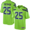 Men’s Seattle Seahawks #25 Richard Sherman Nike Green Color Rush Limited Jersey