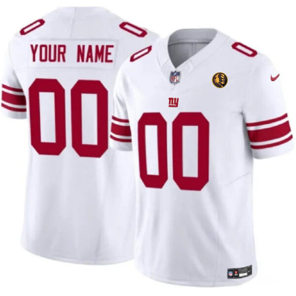 New York Giants Active Player Custom White 2023 FUSE With John Madden Jersey