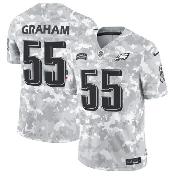 Philadelphia Eagles #55 Brandon Graham 2024 FUSE Arctic Camo Salute To Service Limited Football Stitched Jersey