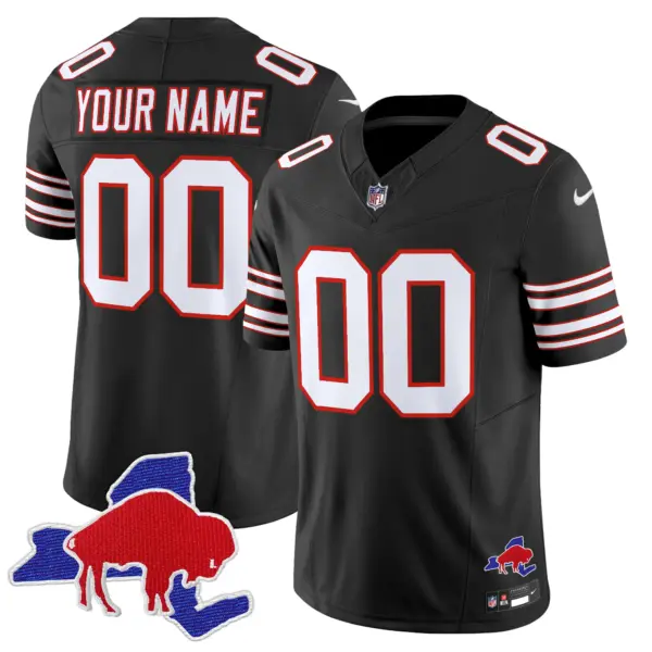 Men’s Buffalo Bills Throwback 2024 Vapor Limited Custom Jersey Black