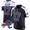 Bills New York Patch Vapor Limited Jersey – All Stitched – Black Alternate – Josh Allen Jersey