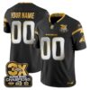 Denver Broncos 3-Time Champions Patch Gold Vapor Limited Custom Jersey – All Stitched – Men – Black Limited Jersey