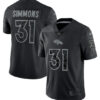 Men’s Denver Broncos #31 Justin Simmons Black Reflective Limited Stitched Football Jersey