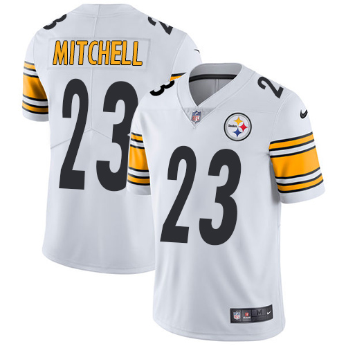 Nike Pittsburgh Steelers #23 Mike Mitchell White Men’s Stitched NFL Vapor Untouchable Limited Jersey