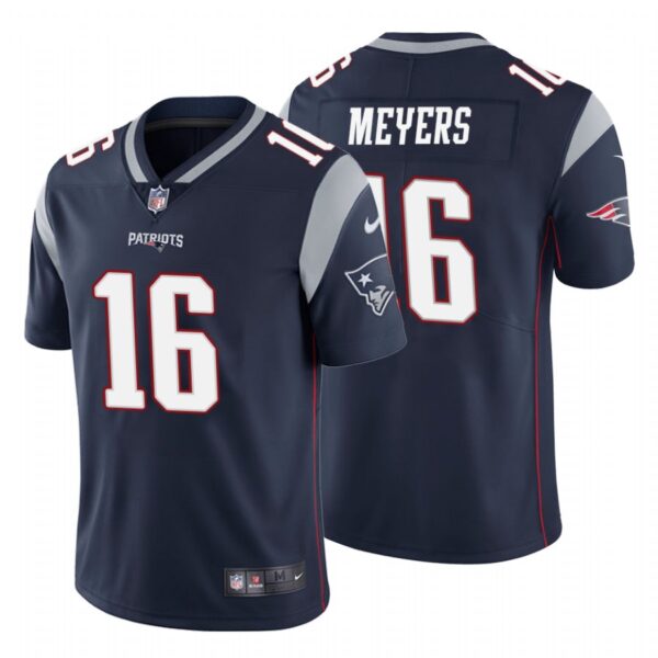 Men’s New England Patriots #16 Jakobi Meyers Vapor Untouchable Limited Navy Jersey
