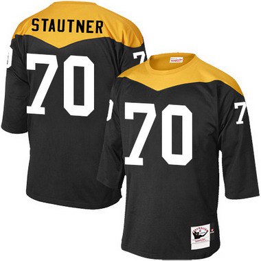 Men’s Pittsburgh Steelers #70 Ernie Stautner Black Retired Player 1967 Home Throwback NFL Jersey