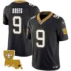 Youth’s Saints 1987 Legacy Vapor Jersey – All Stitched – Black – Drew Brees