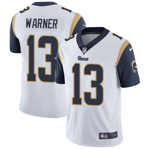 Nike Los Angeles Rams #13 Kurt Warner White Men’s Stitched NFL Vapor Untouchable Limited Jersey