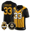 Pittsburgh Steelers Alternate 1933 Throwback Limited Jersey – All Stitched – Black – Steelers #33 Jersey