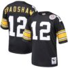 Terry Bradshaw Pittsburgh Steelers Mitchell Ness Authentic Throwback Retired Player Jersey Black