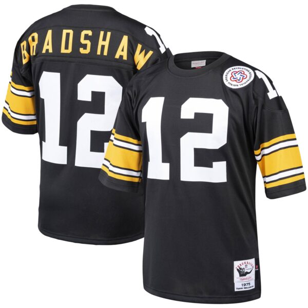 Terry Bradshaw Pittsburgh Steelers Mitchell Ness Authentic Throwback Retired Player Jersey Black