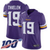 Vikings #19 Adam Thielen Purple Team Color Men’s Stitched Football 100th Season Vapor Limited Jersey