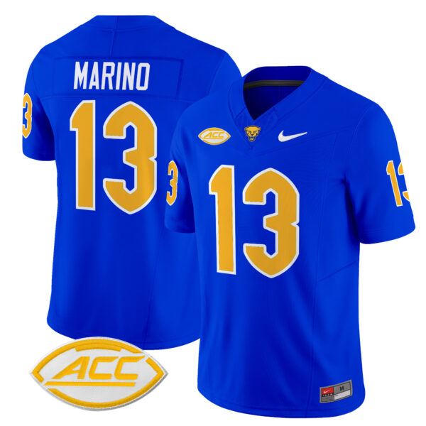 Men’s Pittsburgh Panthers 2024 Vapor Limited Jersey – All Stitched – Royal – Dan Marino