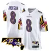 Mens Baltimore Ravens Maryland Flag Game Jersey Lamar Jackson Jersey White