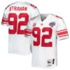 Michael Strahan New York Giants 2007 Mitchell Ness Authentic Throwback Retired Player Jersey White