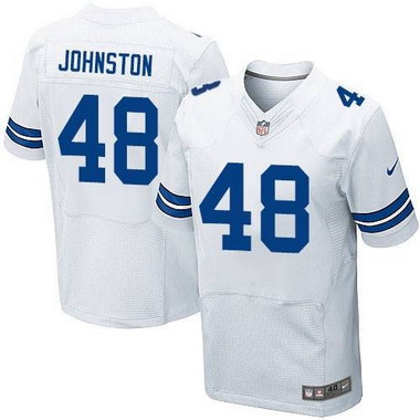 Men’s Dallas Cowboys #48 Daryl Johnston White Retired Player NFL Nike Elite Jersey