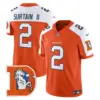 Mens Denver Broncos Throwback Vapor Limited Jersey V2 Patrick Surtain II Jersey Orange Alternate